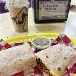 Chorizo breakfast burrito