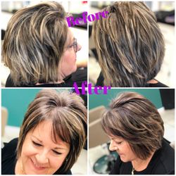 Salon 101 - I'd say she is happy with this fall color done by Ms. Cindy