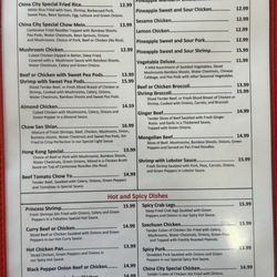 China City - Menu as of 2/23/24