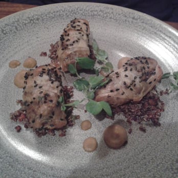 Stravaigin - I think! Pork special starter -- sorry for the bad photo quality, my man couldn't wait to try it - Scottish Near Me - Glasgow, GLG