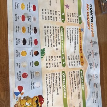 Boba Lover - Menu at the counter - Bubble Tea Near Me - Gonzales, Louisiana