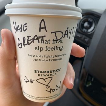 Starbucks - Sweet messages from time to time (when they aren't busy) - Coffee & Tea Near Me - Kennesaw, Georgia Starbucks - Sweet messages from time to time (when they aren't busy) - Coffee & Tea Near Me - Kennesaw, Georgia