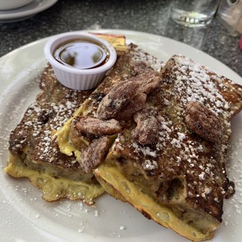 Roots Café - Apple-Pecan Cranberry Bread Pudding French Toast - Cafes Near Me - East Millcreek, Utah