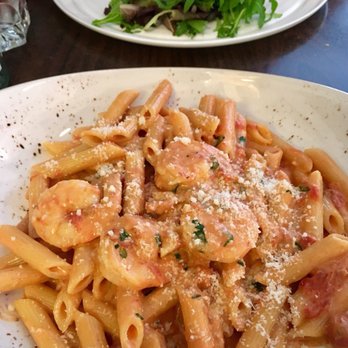 Paolo's Restaurant - Penne Ai Gamberoni (tiger prawns, white wine and cream garlic tomato sauce) - Italian Near Me - Norwich, NFK