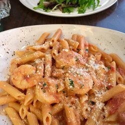 Paolo's Restaurant - Penne Ai Gamberoni (tiger prawns, white wine and cream garlic tomato sauce)