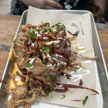 Smoke & Fire Social Eatery - Big Texan potato. A favorite! - Comfort Food Near Me - Paramount, California Smoke & Fire Social Eatery - Big Texan potato. A favorite! - Comfort Food Near Me - Paramount, California