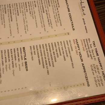 Hula's Modern Tiki - Menu - Hawaiian Near Me - Phoenix, Arizona