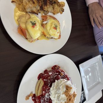 Lady C’s - Salmon Benedict , strawberry coconut pancakes - Breakfast & Brunch Near Me - Tarzana, California Lady C’s - Salmon Benedict , strawberry coconut pancakes - Breakfast & Brunch Near Me - Tarzana, California