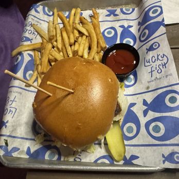 Lucky Fish Beach Bar & Grill - Mahi burger - Seafood Near Me - Pompano Beach, Florida Lucky Fish Beach Bar & Grill - Mahi burger - Seafood Near Me - Pompano Beach, Florida