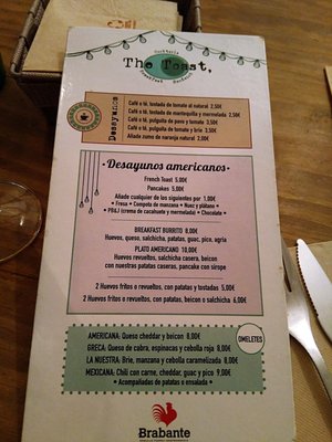 Menu photo 3 The Toast Madrid, M Menu photo 3 The Toast Madrid, M
