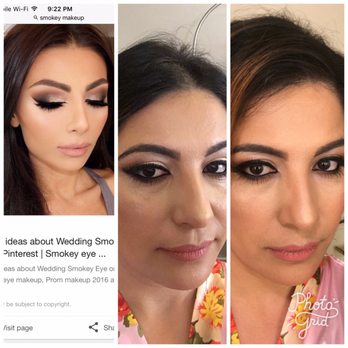 Makeup By Giovanissa - Left side what I asked for and right side two pictures is what my makeup is . Such a terrible work . - Makeup Artists Near Me Makeup By Giovanissa - Left side what I asked for and right side two pictures is what my makeup is . Such a terrible work . - Makeup Artists Near Me