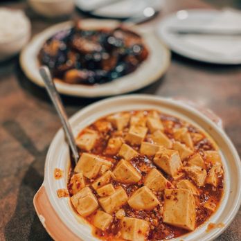 Chengdu Style Restaurant - a bowl of stew and a plate of rice - Szechuan Near Me - Berkeley, California