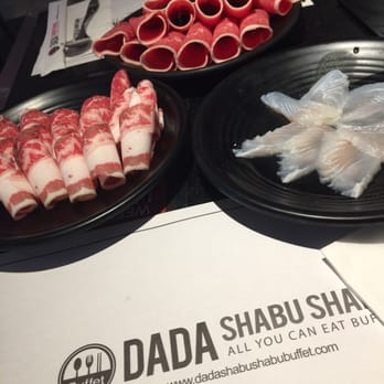 Dada Shabu Shabu Buffet - Clockwise from top (prime beef chuck top blade, basa fish fillet and wagyu beef belly) - Korean Near Me - Irvine, California Dada Shabu Shabu Buffet - Clockwise from top (prime beef chuck top blade, basa fish fillet and wagyu beef belly) - Korean Near Me - Irvine, California