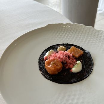 Martin Berasategui - Trout, black garlic, horseradish, beet granita  @davideatsdc - Signature Cuisine Near Me - Lasarte-Oria, SS