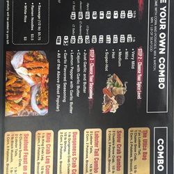 The Boiling Seafood - Menu