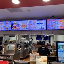 Carl's Jr. counter.
