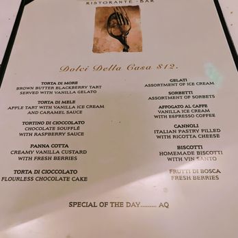 Panzanella Ristorante - Dessert Menu - Sicilian Near Me - Sherman Oaks, California Panzanella Ristorante - Dessert Menu - Sicilian Near Me - Sherman Oaks, California