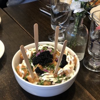 The Whitlock - Tots, creme fraiche, red onion, caviar - Bars Near Me - Katonah, New York The Whitlock - Tots, creme fraiche, red onion, caviar - Bars Near Me - Katonah, New York