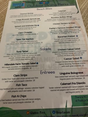 Menu photo 2 Paddy's Beach Club Westerly, RI Menu photo 2 Paddy's Beach Club Westerly, RI