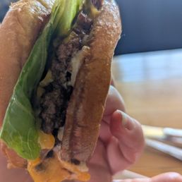 Bottom bun was soaked in grease