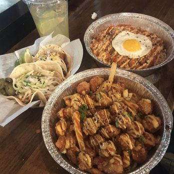 Coreanos Allston - Korean Chicken Poppers, Bulgogi fried rice, Tacos, and Peach Limeade - Korean Near Me - Allston, Massachusetts Coreanos Allston - Korean Chicken Poppers, Bulgogi fried rice, Tacos, and Peach Limeade - Korean Near Me - Allston, Massachusetts