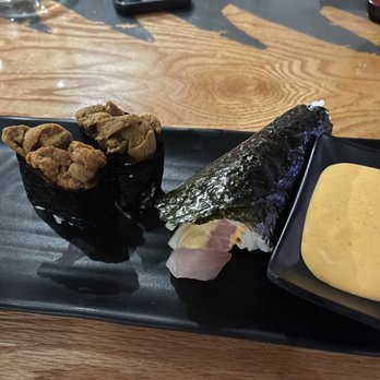 Isana - Uni nigiri and spicy hand roll - Sushi Bars Near Me - Kihei, Hawaii Isana - Uni nigiri and spicy hand roll - Sushi Bars Near Me - Kihei, Hawaii
