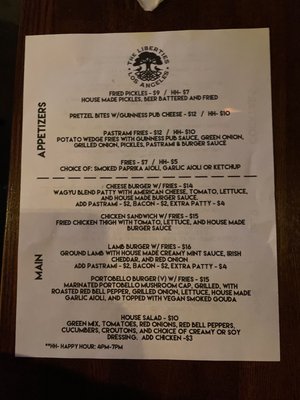 Menu photo 7 The Liberties DTLA Los Angeles, CA