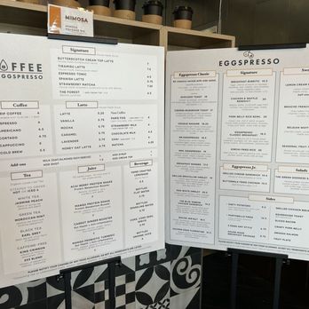 Eggspresso - Menu (Apr 2026) - Breakfast & Brunch Near Me - Fullerton, California