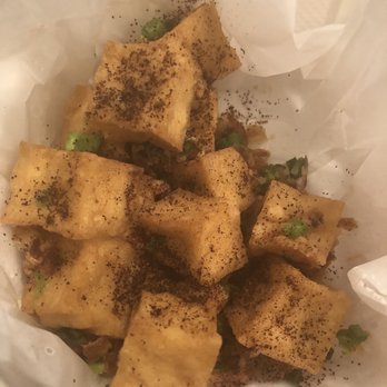 Gan Bei - Takeout: Garlic Onion Jalapeño Fried Tofu (with self-added chili powder) 椒盐豆腐 - Comfort Food Near Me - Seattle, Washington Gan Bei - Takeout: Garlic Onion Jalapeño Fried Tofu (with self-added chili powder) 椒盐豆腐 - Comfort Food Near Me - Seattle, Washington