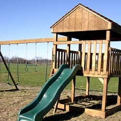 Lot of Faith Outdoor Structures - Wooden playsets are fully customizable.