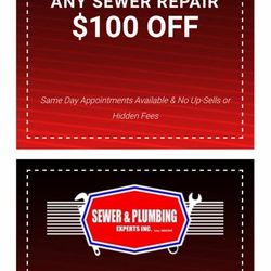 SEWER & PLUMBING EXPERTS - DISCOUNTS