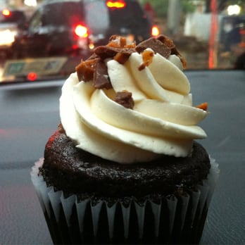 Bakeshop - Toffee Crunch Cupcake (Devil's Food Cupcake Topped w/Buttercream and Crumbled Toffee, $2.50) - Desserts Near Me - Arlington, Virginia Bakeshop - Toffee Crunch Cupcake (Devil's Food Cupcake Topped w/Buttercream and Crumbled Toffee, $2.50) - Desserts Near Me - Arlington, Virginia