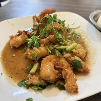 Thai Lanna - Crispy Ginger Shrimp - Thai Near Me - Houston, Texas