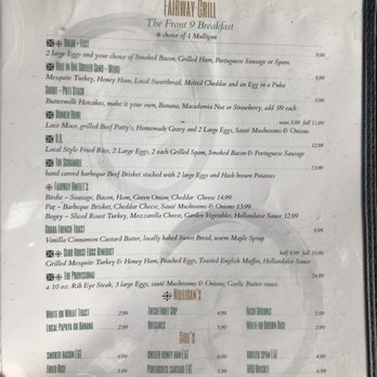 Fairway Grill - Breakfast & Brunch Near Me - Hilo, Hawaii