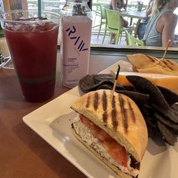 Hawaiian sandwich and cosmic coco juice