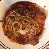 Photo of Four Corners Pizza & Pasta - El Sobrante, CA, United States. Spaghetti and meatballs