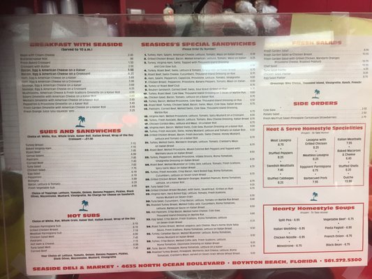 Menu photo 4 Seaside Deli And Market Boynton Beach, FL Menu photo 4 Seaside Deli And Market Boynton Beach, FL
