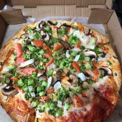Veggie pizza no olives