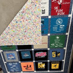 Milissa's T-shirt Quilts - Ima's Home t-shirt quilt w heart backing