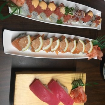 Yojimbo - From top to bottom: summer roll, 49ers roll, and tuna nigiri - Sushi Bars Near Me - Alameda, California Yojimbo - From top to bottom: summer roll, 49ers roll, and tuna nigiri - Sushi Bars Near Me - Alameda, California