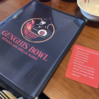 Genghis Bowl - Menu - Sushi Bars Near Me - Birmingham, Alabama Genghis Bowl - Menu - Sushi Bars Near Me - Birmingham, Alabama