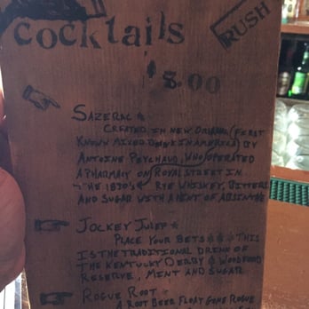 Rogue - Speciality Drink Menu - Dive Bars Near Me - Jacksonville, Florida