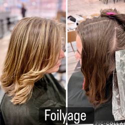 Plaza Salon - Foilyage done by Ellen