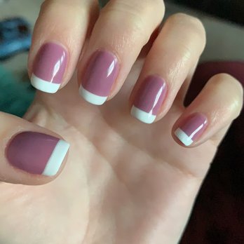 Nail Essence Salon & Spa - French with a purple base no chip. - Nail Salons Near Me - Morton Grove, Illinois Nail Essence Salon & Spa - French with a purple base no chip. - Nail Salons Near Me - Morton Grove, Illinois