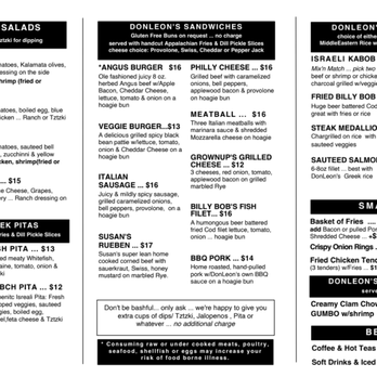 Don Leon's - the menu of the restaurant - Salad Near Me - Highlands, North Carolina Don Leon's - the menu of the restaurant - Salad Near Me - Highlands, North Carolina