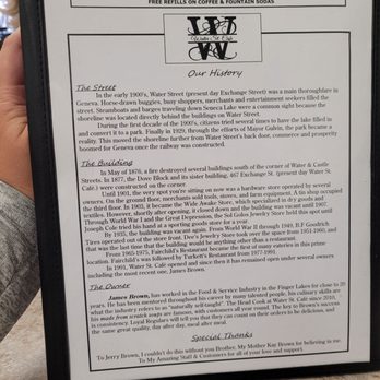 Water St Cafe - The history - Breakfast & Brunch Near Me - Geneva, New York