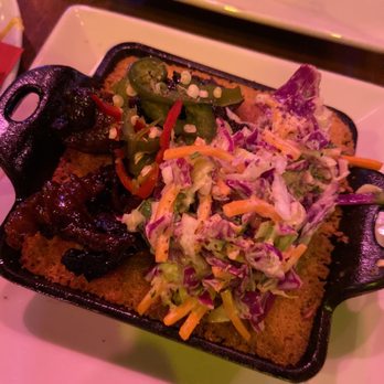 Sharps Roasthouse - Burnt Tips on top of cornbread w/ coleslaw - American Near Me - SeaTac, Washington