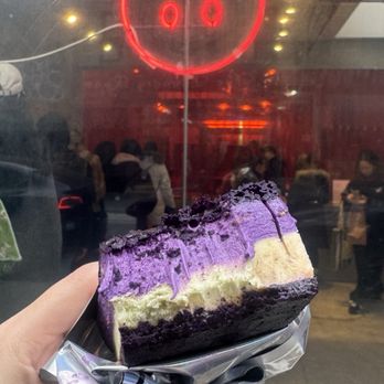 Supermoon Bakehouse - brownie/fudge/brookie with layers of ube and pandan gelato sandwich - Bakeries Near Me - New York, New York