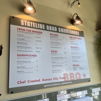 Stateline Road Smokehouse - Menu board - Barbeque Near Me - Napa, California Stateline Road Smokehouse - Menu board - Barbeque Near Me - Napa, California