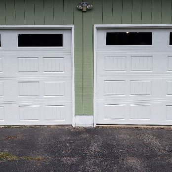 Monroe Overhead Door Company - These are two Amarr, Designers Choice garage doors in a standard white color. - Garage Door Services Near Me Monroe Overhead Door Company - These are two Amarr, Designers Choice garage doors in a standard white color. - Garage Door Services Near Me